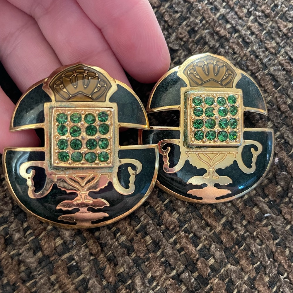 Costume Emerald Earrings